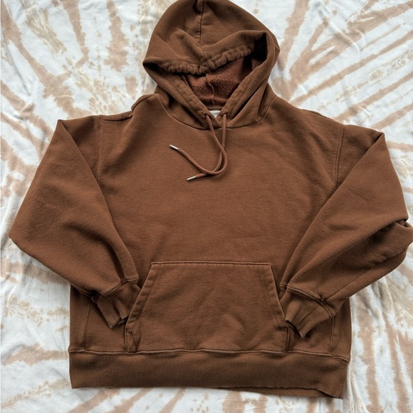 PINK Simple Brown Hoodie - Picture 1 of 10